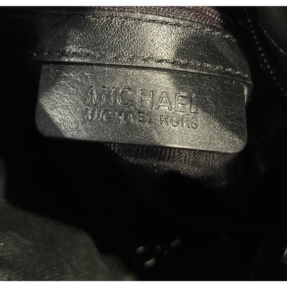 EUC MICHAEL KORS Black Leather Snake Print Bag Purse - Picture 6 of 6